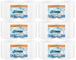 Czyściwo papierowe 2R SŁONIK JUMBO PROFESSIONAL BIAŁE 650 list 2W - 12 Rolek - Papier toaletowy - miniaturka - grafika 1