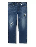 Spodnie damskie - Just Cavalli Damskie spodnie z 5 kieszeniami dżinsów, 470 indygo, 34 - miniaturka - grafika 1