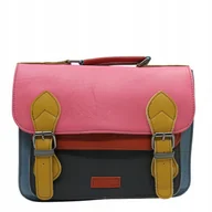 Torebki damskie - Aktówka skórzana torba damska teczka regulowany pasek wygodna rączka OLIVKA - miniaturka - grafika 1