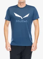 Koszulki i topy damskie - Koszulka Salewa Solidlogo Dry T-shirt - dark denim - miniaturka - grafika 1