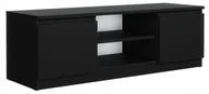 Szafki RTV - Stolik Szafka Rtv 120CM Czarna Salon - miniaturka - grafika 1