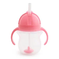 Kubki dla dzieci - Munchkin Tip&Sip kubek ze słomką różowy 207 ml - miniaturka - grafika 1