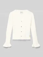 Swetry dla dziewczynek - Kurtka z dzianiny z listwą guzikową - miniaturka - grafika 1