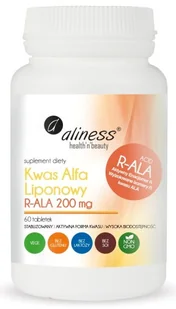 aliness Kwas Alfa Liponowy R-ALA 200 mg 60 tabletek 5902596935931 - Suplementy diety - miniaturka - grafika 1