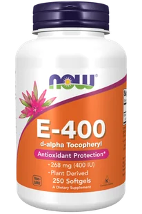 Now Foods NOW Natural E-400 250caps - Witaminy i minerały - miniaturka - grafika 1