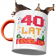 Kubki - Kubek Pomarańczowy na Urodziny 40 40ste 40-ste z Nadrukiem ze Zdjęciem + Opakowanie na prezent (wzór 02) - miniaturka - grafika 1