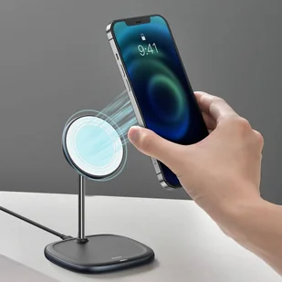 Baseus magnetyczna bezprzewodowa indukcyjna ładowarka Qi 15 W uchwyt na telefon podstawka (kompatybilna z MagSafe do iPhone) czarny (WXSW-01) hurtel-67292-0 - Ładowarki do telefonów - miniaturka - grafika 38
