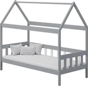 Łóżka dla dzieci i młodzieży - Elior Szare łóżko dziecięce z materacem - Dada 3X 190x80 cm - miniaturka - grafika 1