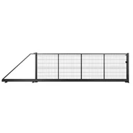 Ogrodzenia - Naterial Brama przesuwna Modus 5x1.5 m lewa czarna - miniaturka - grafika 1