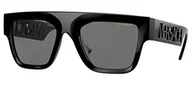 Okulary przeciwsłoneczne - Versace Okulary przeciwsłoneczne ROCK ICONS VE 4430U Black/Dark Grey 53/20/140 męskie - miniaturka - grafika 1