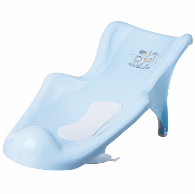 MALTEX Fotelik do kąpieli z matą Zebra niebieski