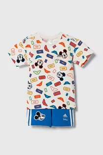 Dresy i komplety dla dziewczynek - adidas komplet dziecięcy x Disney kolor beżowy - grafika 1