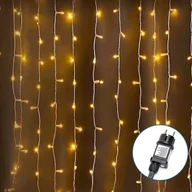 Oświetlenie świąteczne - Lampki choinkowe Aigostar Sople 100 led 25 białych ciepłych 20cm zwisów na 5m kablu z zasilaczem Sople 100 led 25 białych ciepłych 20cm zwisów na 5m kablu z zasilaczem - miniaturka - grafika 1