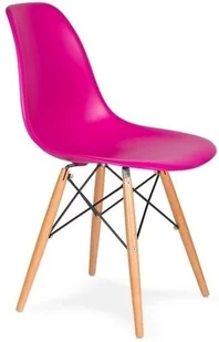 King Home Krzesło DSW Wood King Bath wściekły róż K-130.D.PINK.22.DSW - Krzesła - miniaturka - grafika 2