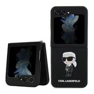 Etui i futerały do telefonów - Karl Lagerfeld KLHCZF5SNIKBCK Z Flip5 hardcase czarny/black Silicone Ikonik - miniaturka - grafika 1