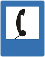 Wyposażenie miejsc publicznych - Znak drogowy informacyjny D-24 Telefon - miniaturka - grafika 1