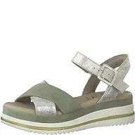 Moda i Uroda OUTLET - Tamaris Comfort Damskie sandały 8-88701-20-949, płaskie sandały, Cloudy Gold, 39 EU, Cloudy Gold, 39 EU Weit - miniaturka - grafika 1