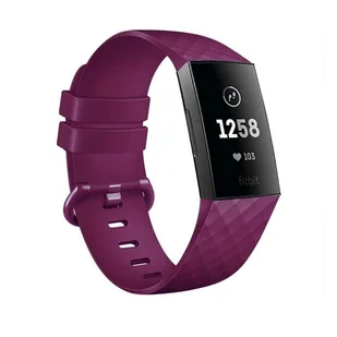opaska pasek bransoleta SMOOTHBAND Fitbit Charge 3 / 4 fioletowa - Akcesoria do smartwatchy - miniaturka - grafika 1