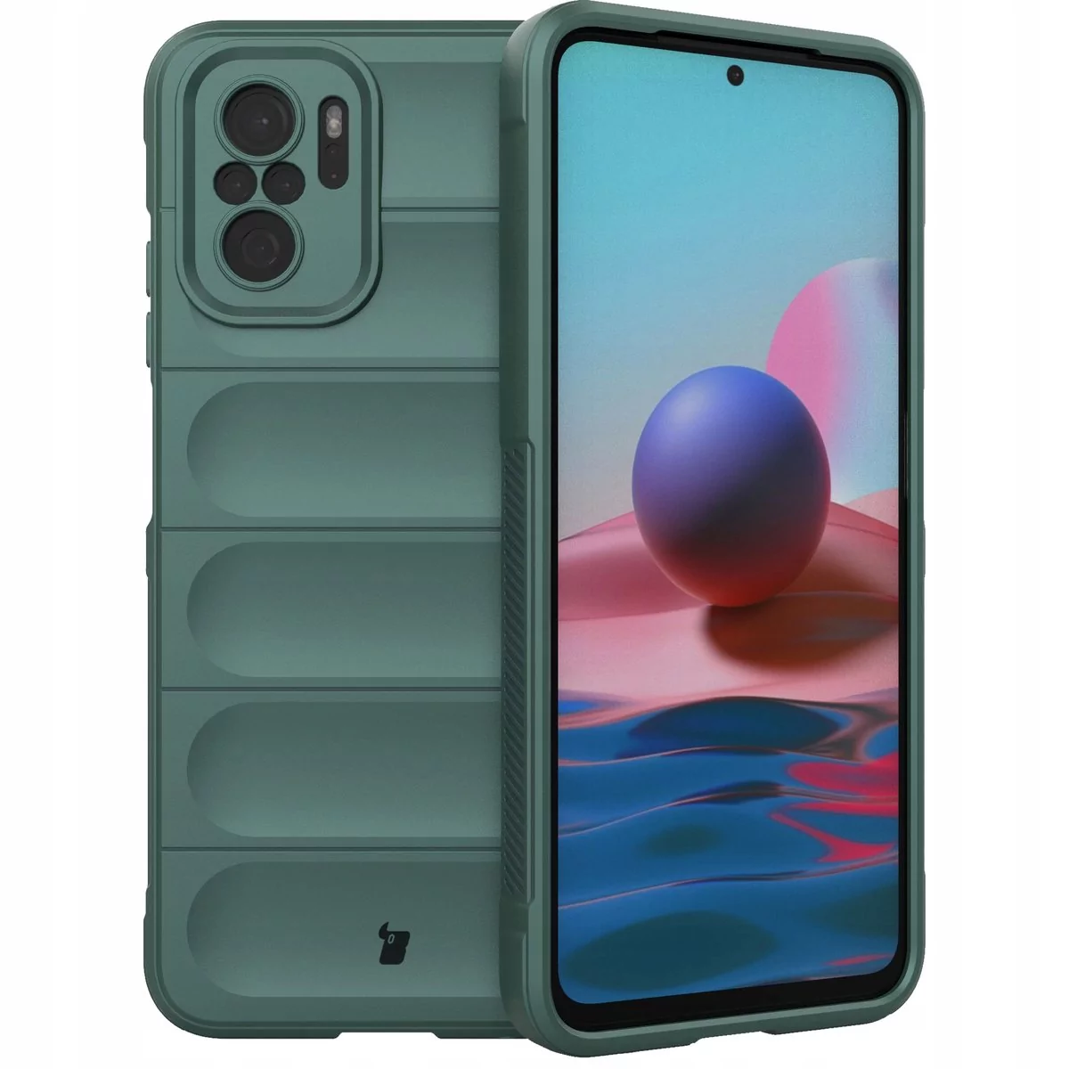 Bizon Etui Case Tur do Xiaomi Poco M5S / Redmi Note 10/10S ciemnozielone