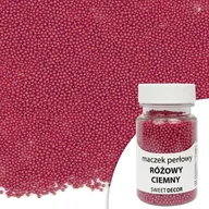 Dodatki do ciast w proszku - Posypka cukrowa MACZEK PERŁOWY RÓŻOWY CIEMNY Sweet Decor, 50 g - miniaturka - grafika 1