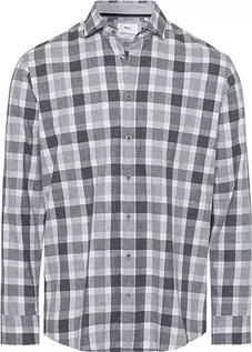 Koszule męskie - BRAX Męska koszula w stylu Harold C Light Flanell Check koszula flanelowa w kratkę, srebrna, XL - grafika 1