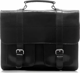 Belveder Torba męska ze skóry naturalnej czarna BR51 - Teczki i aktówki - miniaturka - grafika 1