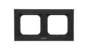 Klawisze i ramki - Ospel Sonata czarny ramka IP44 RH-2R/33 RH-2R/33 - miniaturka - grafika 1