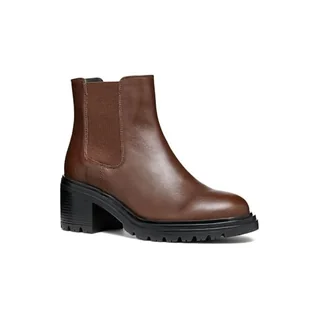 Geox Damskie sztyblety D Damiana E, Dk Brown, 39.5 EU - Botki damskie - miniaturka - grafika 1
