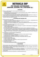 Instrukcje stanowiskowe BHP - IAC29 INSTRUKCJA BHP PRZY OBSŁUDZE ELEKTRONARZĘDZI (WIERTARKI), FN - FOLIA SAMOPRZYLEPNA; (245X350MM) - miniaturka - grafika 1