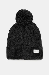 Pepe Jeans czapka WALLIS HAT kolor szary z grubej dzianiny PL040353 - Czapki damskie - miniaturka - grafika 1