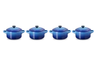 Zestawy garnków i patelni - Le Creuset ZESTAW 4 MINI COCOTTE 10CM AZURE - miniaturka - grafika 1