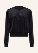 Bluzy dla dziewczynek - Adidas Bluza Nierozpinana schwarz - adidas - miniaturka - grafika 1