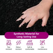 Sztuczne kwiaty - vidaXL Sztuczna Trawa Czarna Polipropylen 1 x 15 m Trwała - miniaturka - grafika 1