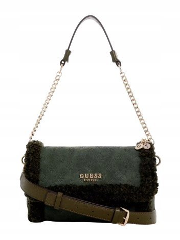 GUESS TOREBKA DAMSKA ZIELONA WE WZORY Z FUTERKIEM GNA