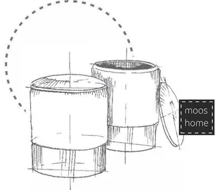 Pufa welurowa VELVET przydymiony róż / rozm. L (Kolor pudrowy róż) - Pufy i podnóżki - miniaturka - grafika 4