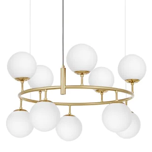 NOWOCZESNA LAMPA WISZĄCA BIAŁO-MOSIĘŻNA CEREDO NEO W10 - Lampy sufitowe - miniaturka - grafika 1