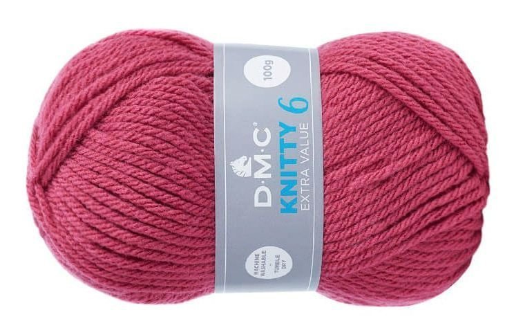 włóczka DMC KNITTY 6 kol. 846 / ciemny róż
