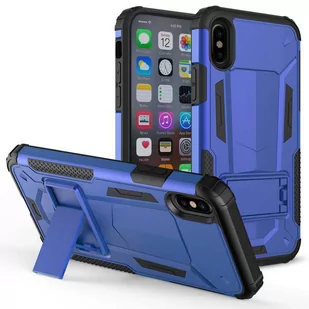 Zizo Hybrid Transformer Cover Pancerne etui iPhone X z podstawką (Blue/Black) - Etui i futerały do telefonów - miniaturka - grafika 1