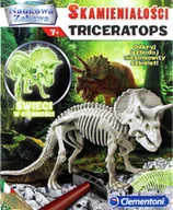 Zabawki interaktywne dla dzieci - Clementoni Naukowa Zabawa. Skamieniałości Triceratops Fluores - miniaturka - grafika 1