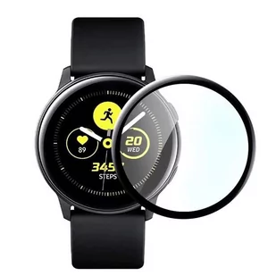 Szkło Hybrydowe FULL GLUE 5D do  Samsung Watch Active czarny - Akcesoria do smartwatchy - miniaturka - grafika 1