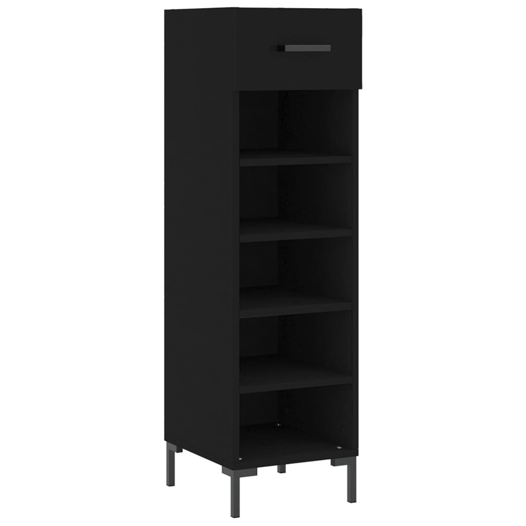 vidaXL Szafka na buty czarna 30x35x105 cm materiał drewnopochodny