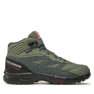 Trekkingi Salomon Outway Mid Climasalomon™ Waterproof L47561700 Zielony - Buty trekkingowe dziecięce - miniaturka - grafika 1