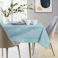 Obrusy i serwetki - Obrus Gaia Niebieski Tłoczony Roślinny 110x110 AmeliaHome - TCLOTH/AH/GAIA/BRD/RETROBLUE/110X110 - miniaturka - grafika 1