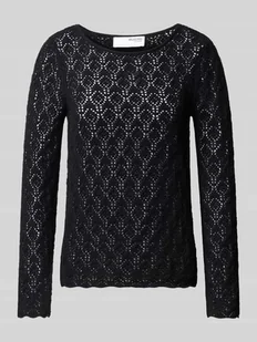 Sweter z dzianiny z okrągłym dekoltem model ‘NIVA’ - Swetry damskie - miniaturka - grafika 1