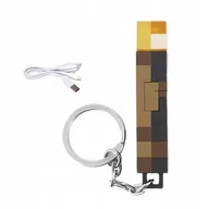 Figurki dla dzieci - Minecraft Brelok Mini Lampka Latarka Led Usb Pochodnia Zabawka Prezent - miniaturka - grafika 1
