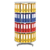 Regały biurowe - B2B Partner Regał obrotowy na segregatory, 2 półki 101834 - miniaturka - grafika 1