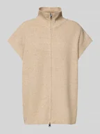 Swetry damskie - Kurtka z dzianiny o kroju relaxed fit z krótkim rękawem model ‘Ducie’ - miniaturka - grafika 1