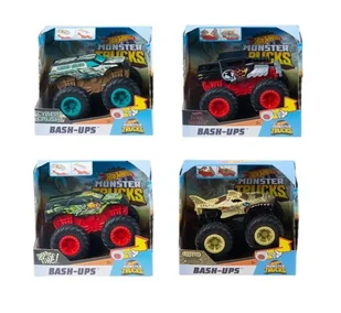Hot Wheels, Monster Trucks, Pojazd z kraksą, GCF94 - Samochody i pojazdy dla dzieci - miniaturka - grafika 1