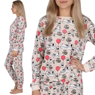 Piżamy damskie - DISNEY Kubuś Puchatek DWUCZĘŚCIOWA piżama damska, piżamka z długim spodniami, długi rękaw XS - miniaturka - grafika 1