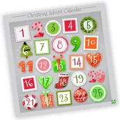 Kalendarze - Naklejki Świąteczne Kalendarz Adwentowy 58 20X20 - miniaturka - grafika 1